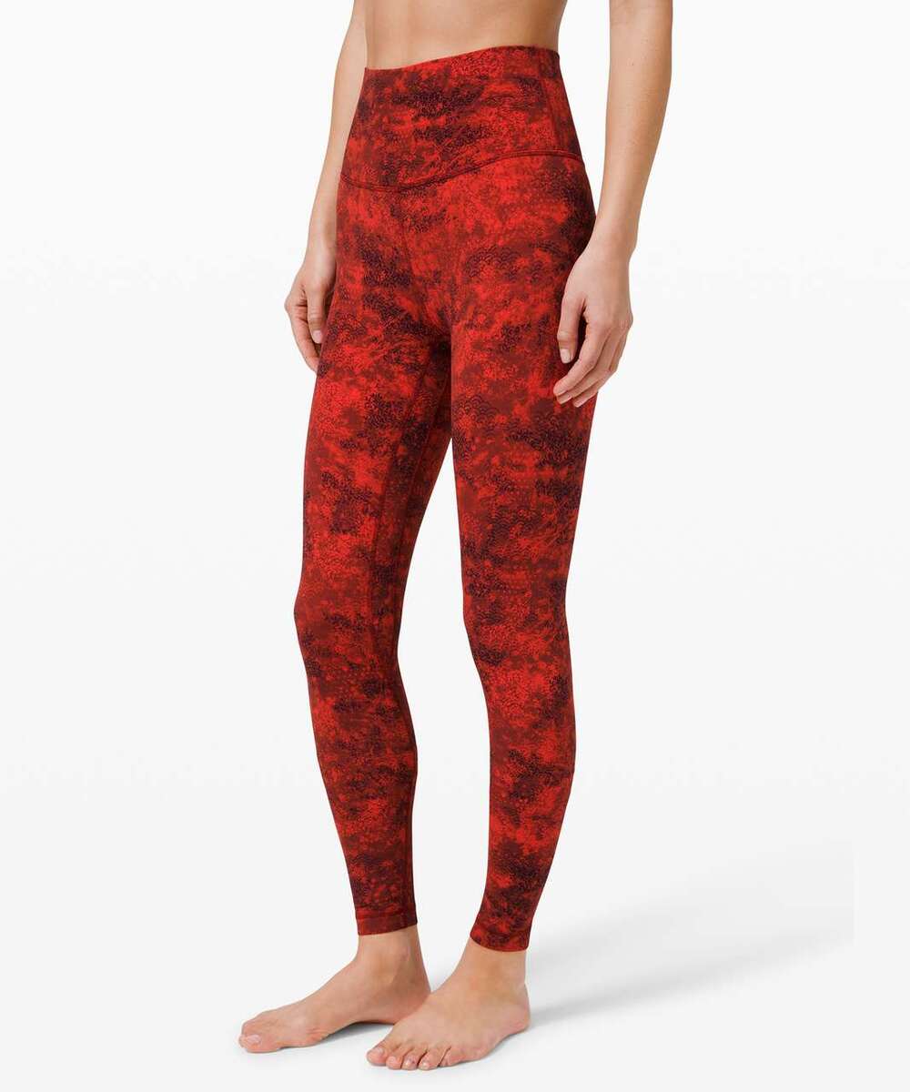 Lululemon Align Pant 28" *Lunar New Year Intricate Oasis Love Red Gold Logo Sz 6